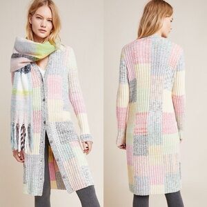 Anthropologie Multicolor Patchwork Danni Cardigan